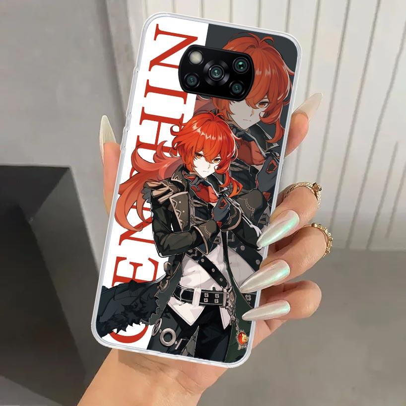 Genshin Impact Anime Phone Case for Xiaomi Poco X5 X6 X7 Pro F7 Ultra M7 Redmi 15 15C 13 13C 12 12C 10 10A 10C 9 9A 9C 9T Shell