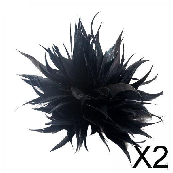 

2x Женские броши из перьев Костюмы Федора для Хэллоуина Свадьбы