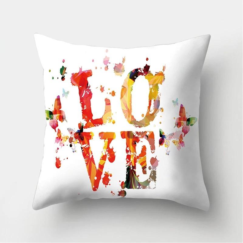 Colorful Graffiti Musical Instrument Print Pillowcase Car Ornaments Office Living Room Home Pillowcase