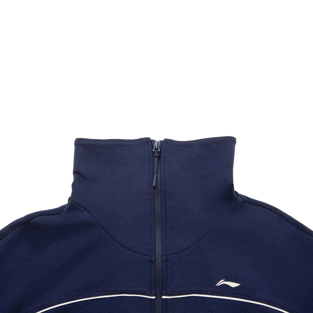 Li Ning Fitness Series Quick-Dry Cool Stand Collar Logo Stitching Workout Jacket Women Jackets AWDW416-2