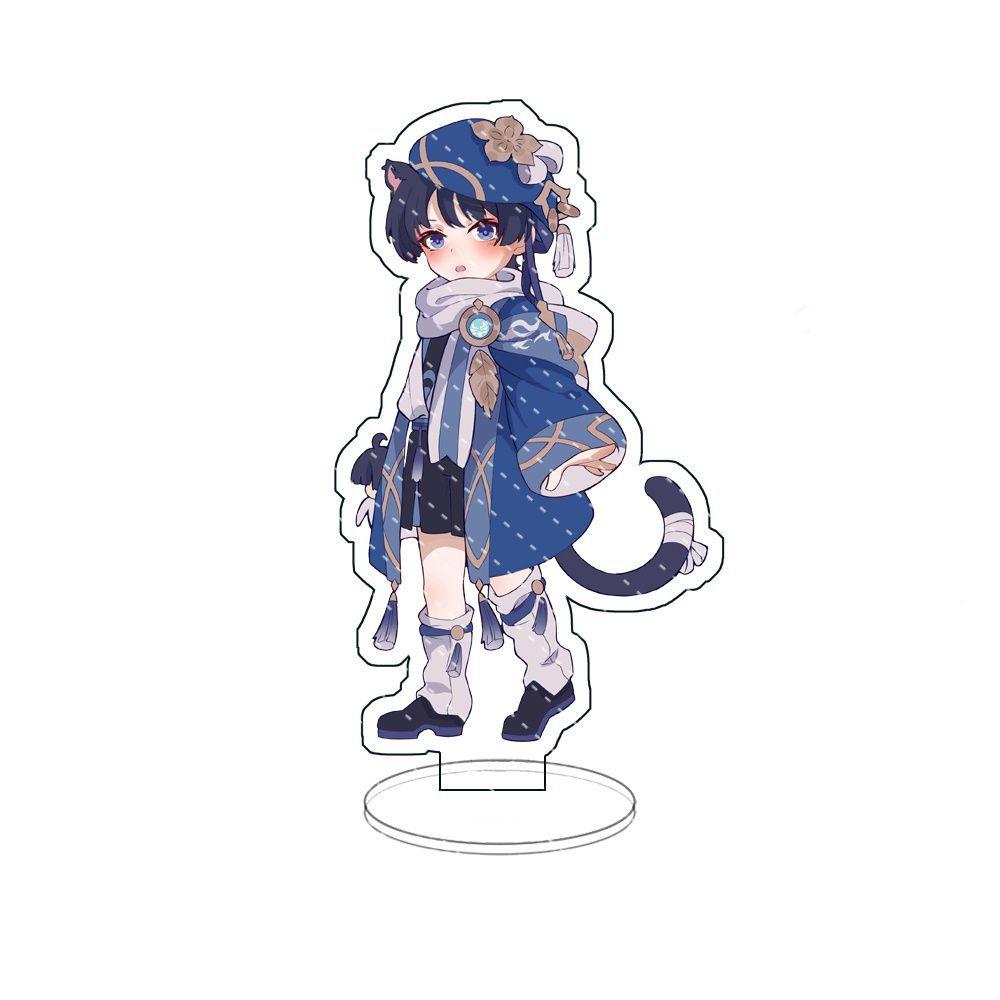 Anime Venti Scaramouche Card Cosplay Desktop Decoration Acrylic Standing Plate Gifts