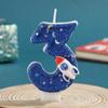 Children's Rocket Birthday Candle Numbers 0-9 - DIY Cake Decorations
