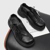 Derby Herrenschuhe Herbst Business Formell Britischer Stil Lässig Große Kopfhaut Schuhe Weiche Sohlen Bequem Ganzschwarz Offizielle Schuhe