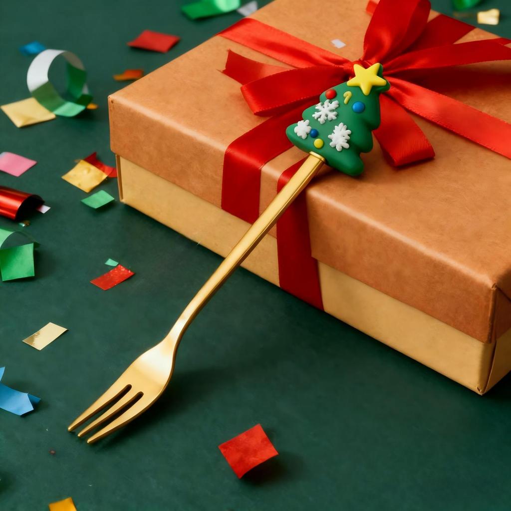 Löffelbaum Kaffeelöffel Dessert Gabel Obstgabel Figur Löffel Gabel Geschirr Geschenkset