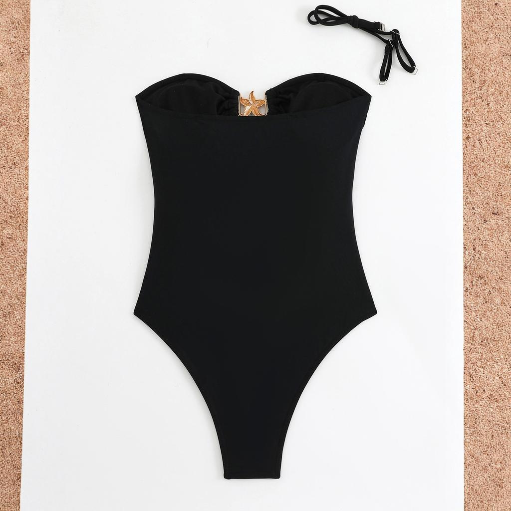 Ladies' Suspender Sexy One,piece Hollow Swimsuit High,end Beach Bikini Swimsuit