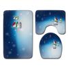 Christmas Bathroom Floor Mat Toilet Three-Piece Set