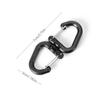360° drehbarer Doppelkarabiner Outdoor-Wirbelclip Tragbare S-Kettenhaken Camping Doppelhaken Rucksäcke Schlüsselanhänger Karabiner