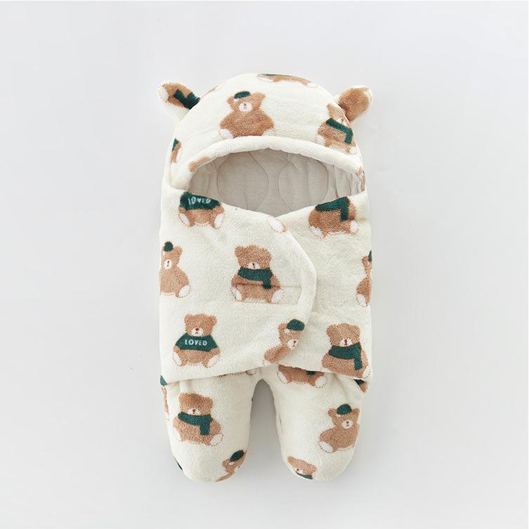 Anti-Startle Cotton Swaddle Blanket for Newborns - All-Season Baby Sleeping Bag
