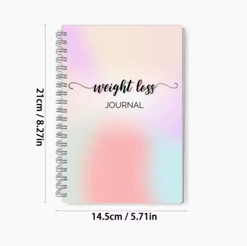 Spiral-Bound A5 Motivational Weight Loss Journal Notebook