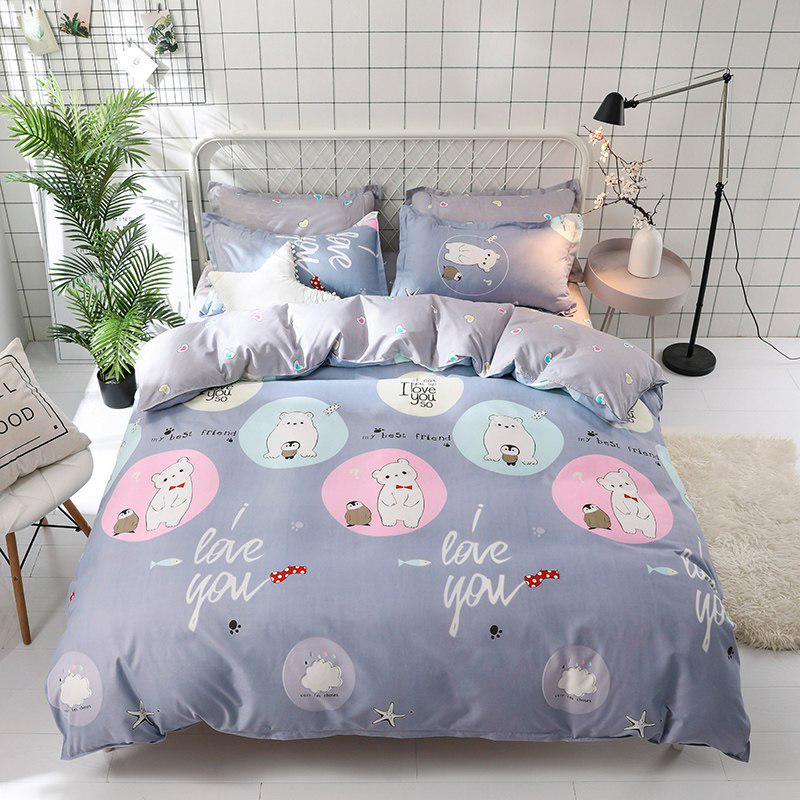 WTEMPO Bettwäsche Flachbettlaken Bettwäscheset Weich Bequem für Zuhause Bettbezug-Set