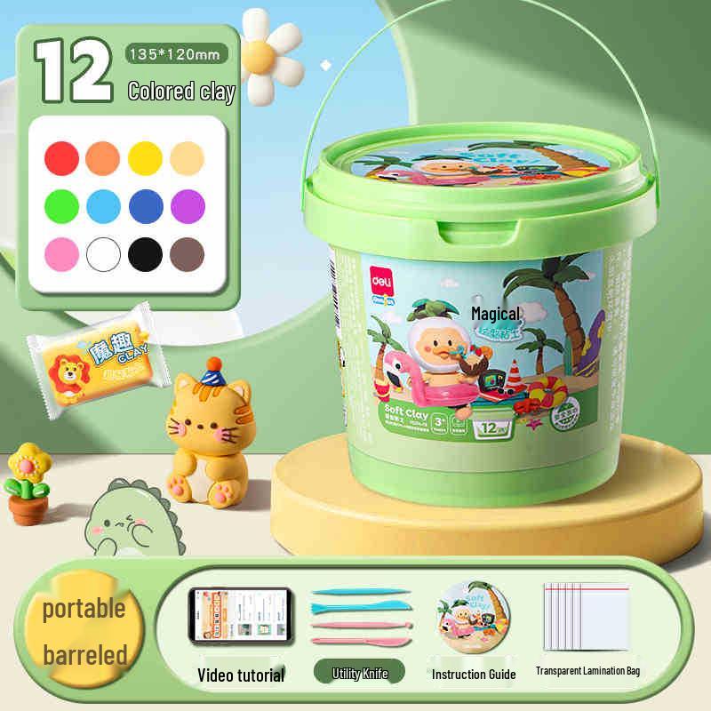24-Color Food-Grade Playdough for Kids: Safe Light Clay for Kindergarten Modeling
