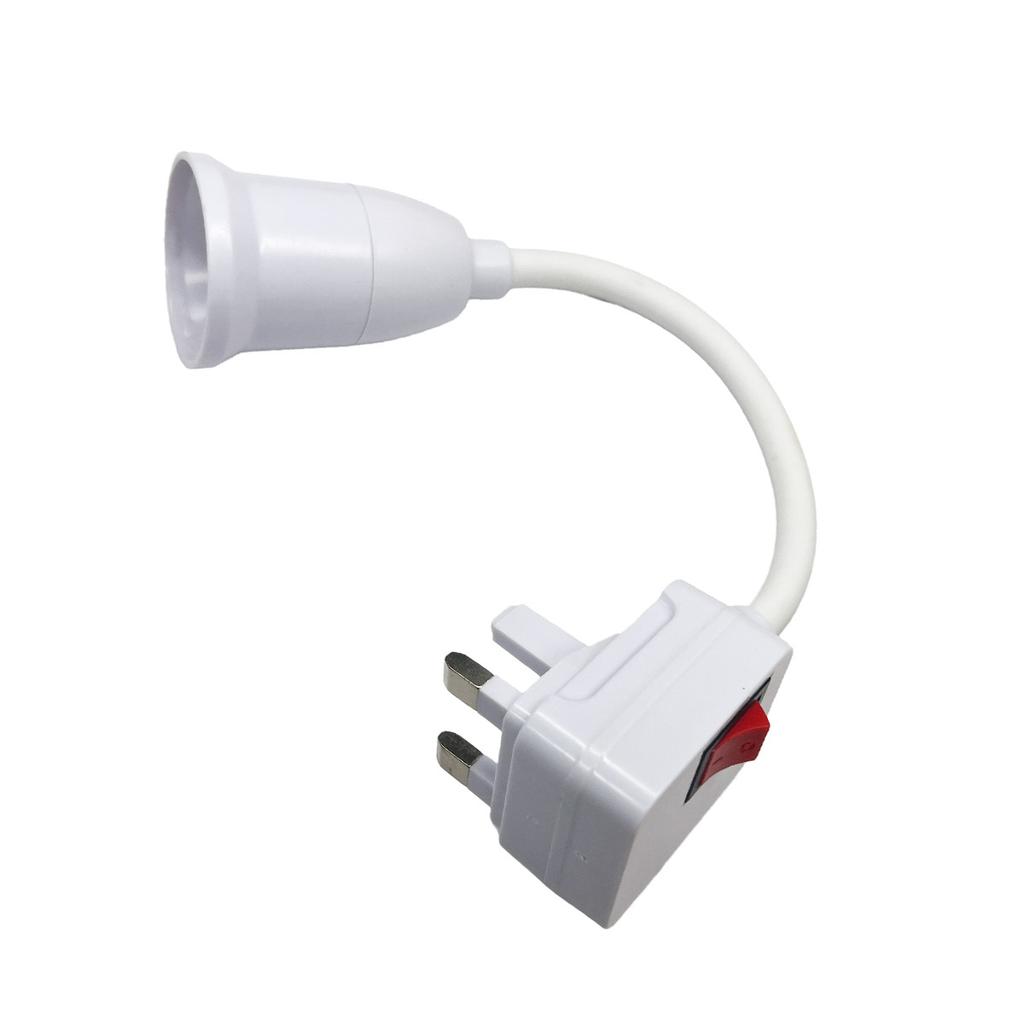 US/UK/EU Plug E27 Screw Base Bulb Socket 110V 220V LED Bulb Holder Flexible Bend Converter Adapter LED Lamp Base With Switch