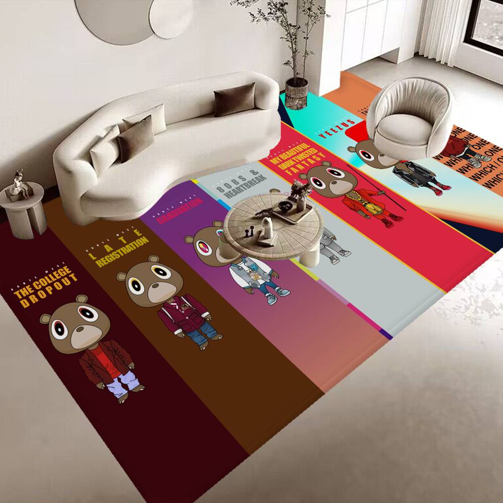 Kanye West Anmie Door Mat Washable Non-Slip Living Room Sofa Chairs Area Mat Kitchen Bedside Area Rugs
