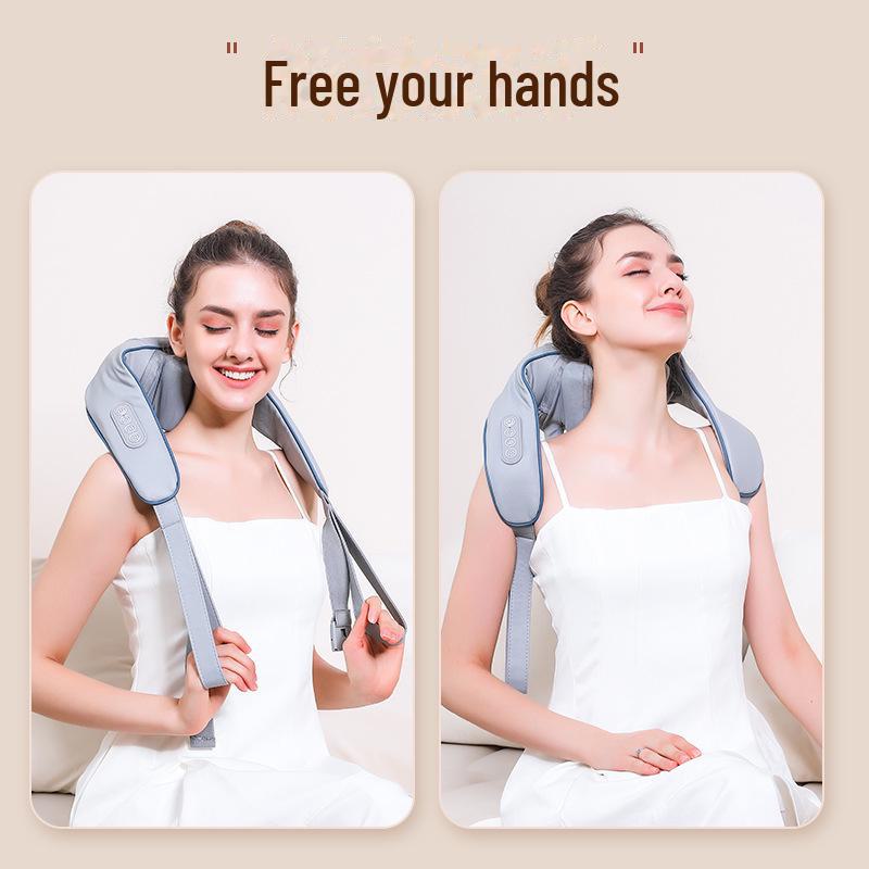 Rechargeable Neck and Shoulder Massager with Heat Therapy for Trapezius and Cervical Vertebrae