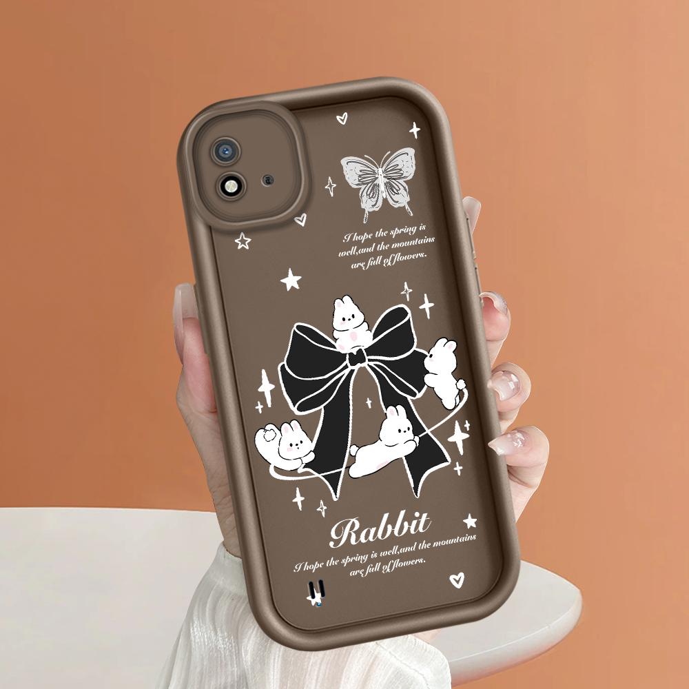 Soft Silicone Square Ladder Printing Pattern Phone Casing Full Cover Camera Shockproof Protection Rubber Case for OPPO Realme