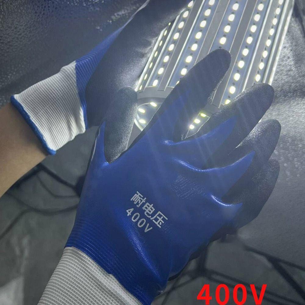 Blue Electrician Insulating Gloves High Elasticity Work Safe Gloves Touch Screen Glove  Electrical