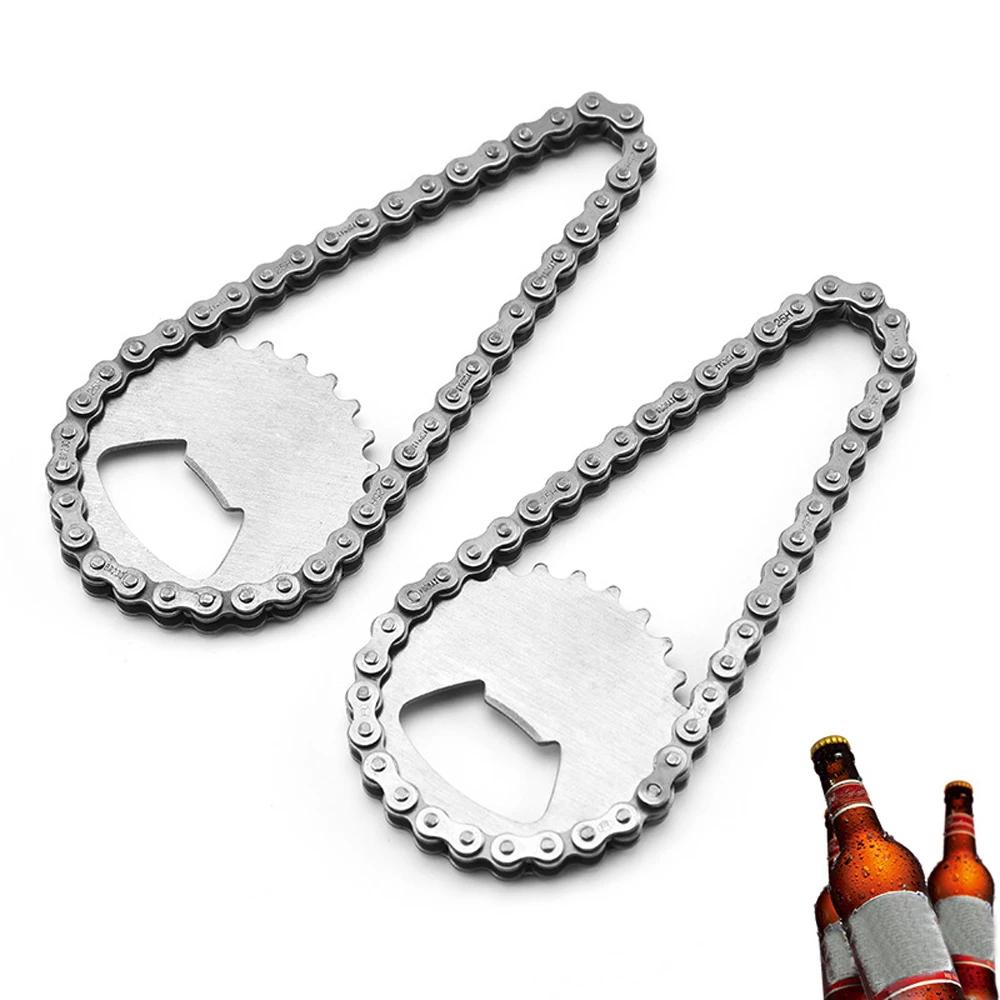 Bicycle Chain Design Stainless Steel Bottle Opener - Kitchen Bar Can & Beer Cap Lifter, Essential Household Party Dining Tools