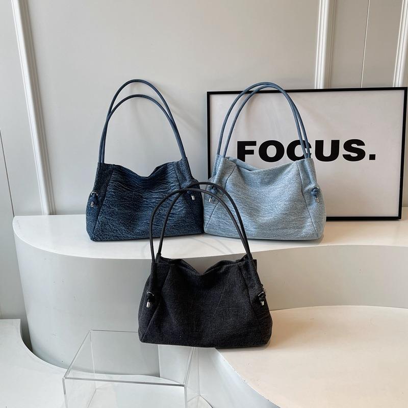 Denim Casual Shoulder Bags 2025 New Hundred Bags Women Armpit Tote Bag