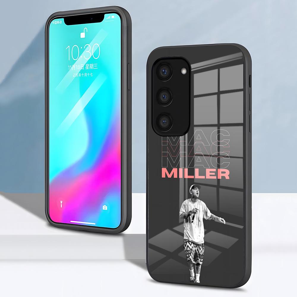 

Чехол для телефона Singer M-MacS M-MillerS для Samsung S26 S25 S24 FE S23 S22 S21 Plus S20 Ultra Note20Ultra Черная стеклянная крышка Galaxy S22 plus5G