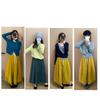 Autumn Winter Korean Style Fleece-Lined Warm Loose Fit Slimming Casual Pants for Women Wide Leg Corduroy
