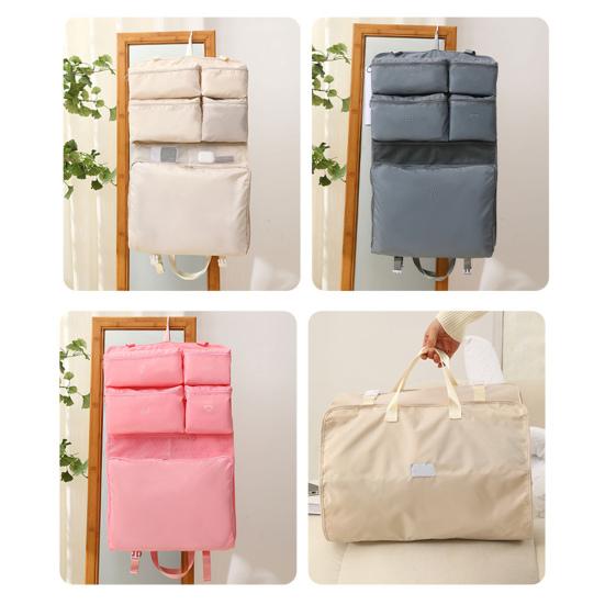 Clothes Storage Bag Suitcase Organizer Bag Large Capacity Multiple Compartments Dustproof Hanging Foldable Luggage Organizer Bag