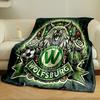 VFL Wolfsburg Football Designed Flannel blanket for bedroom, living room, sofa, and nap
