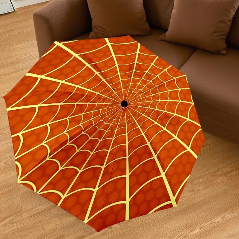 1pc spiderweb Automatic Open/Close Umbrella with Windproof, 8-Rib Sturdy Canopy, Durable Ribs, Fashionable Design1244A