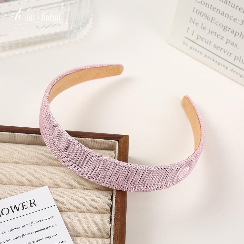 Korean Style Wide Brim Headband: Summer Solid Color Hair Accessory for Women