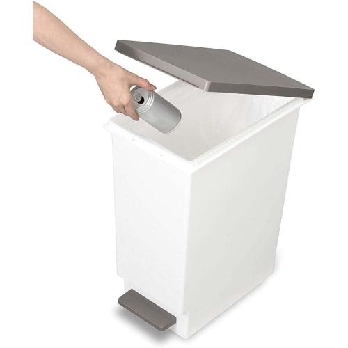 [.co.jp Exclusive] Shinki Gosei Tombo Neo Color Trash Cans, Light Pedal Opening, Slim, 20-Liter Capacity, Set of 2, Brown, 20cm Wide x 35.5cm Deep x 4