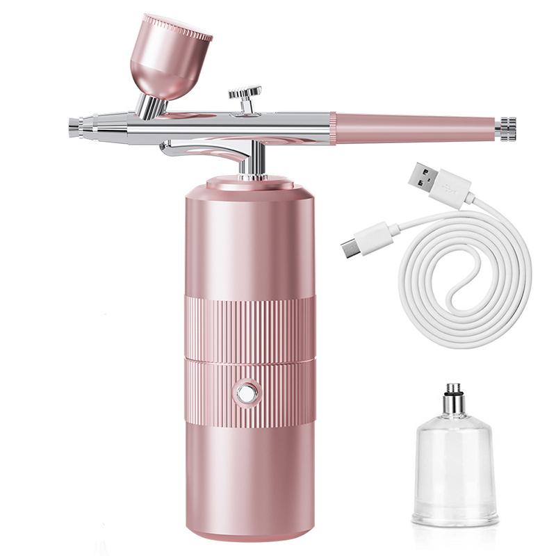 Oxygen Injector Mini Air Compressor Kit Air-Brush Paint Spray Gun Airbrush For Facial Hydrating Device Mist Sprayer Beauty Tool