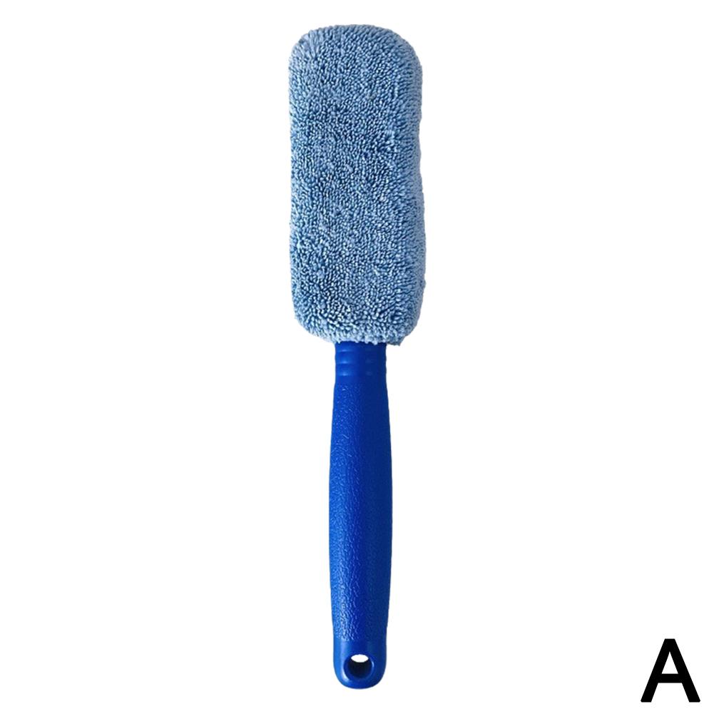 Car Wheel Wash Brush Portable Microfiber Tire Rim with Plastic Accessories Auto Tool Detailing Cleaning Handle Trunk Motorc P4M7