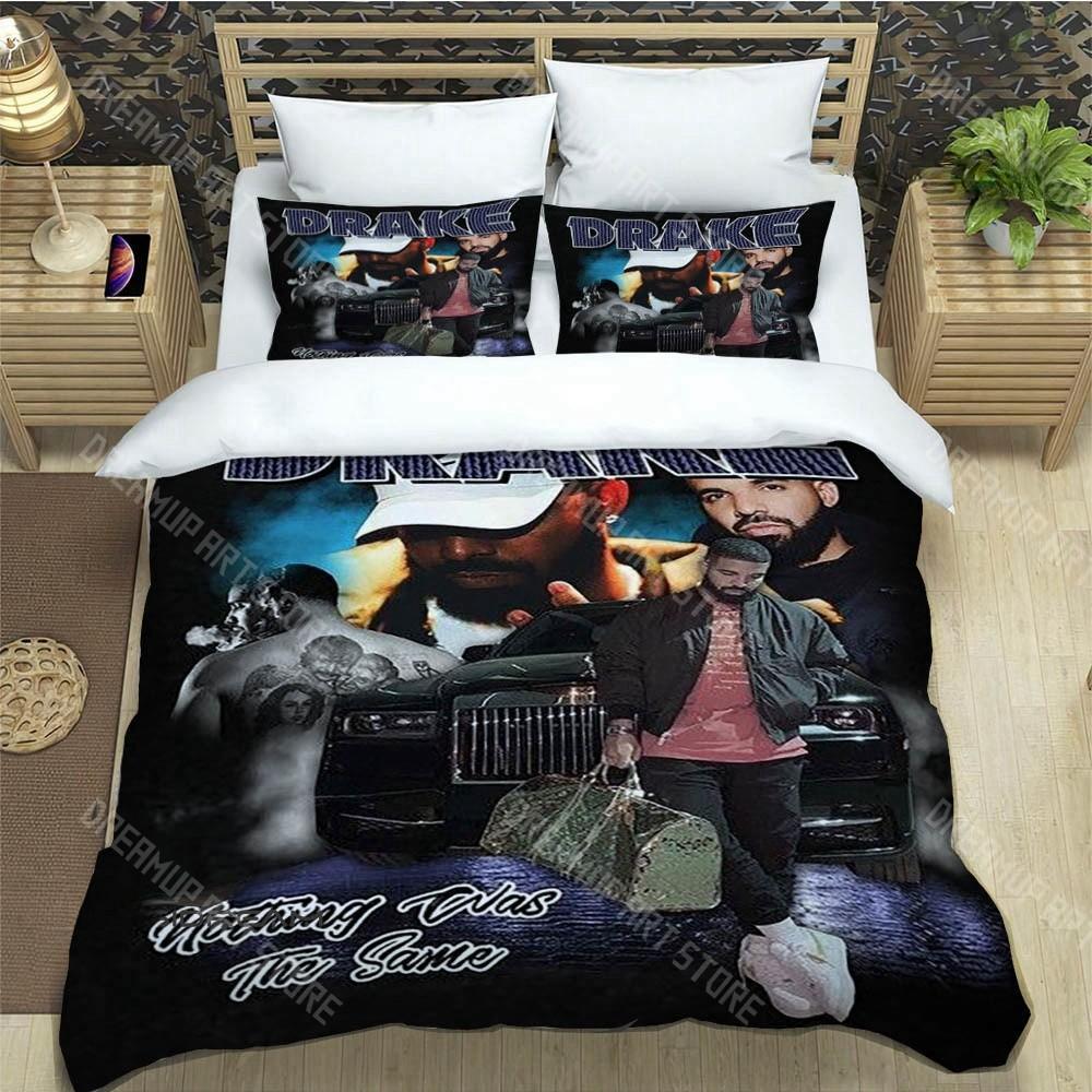 3D Printed Drake Rapper Bedding Set for Boys Girls Duvet Cover Pillowcase Twin Queen King Full Single Double Sizes