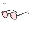 Retro Small Round Sunglasses Women Fashion Clear Ocean Lens Shades UV400 Men Rivets Trending Punk Sun Glasses gafas óculos
