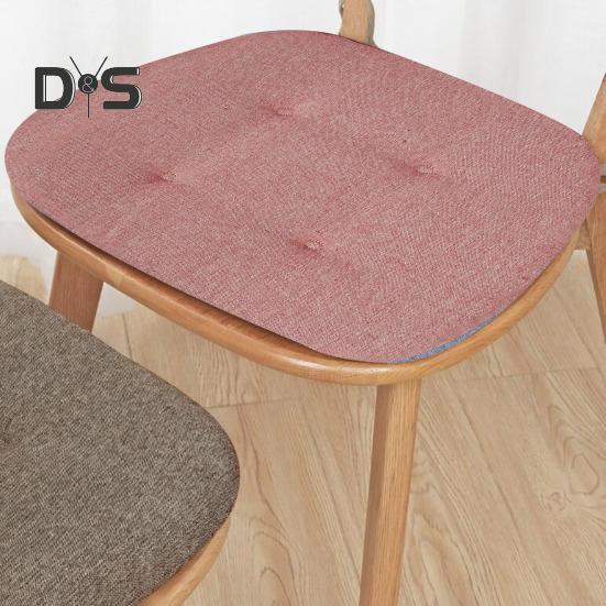 Chair Cushion with Anti-slip Fixing Strap Thickened Sponge Padding Soft Elastic Horse Hoof Shape Chair Cushion Home Kitchen Office Patio Seat Pad