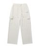 WACKY WILLY Women'S Wide Fit Cargo Knit-Like Pants Oatmeal