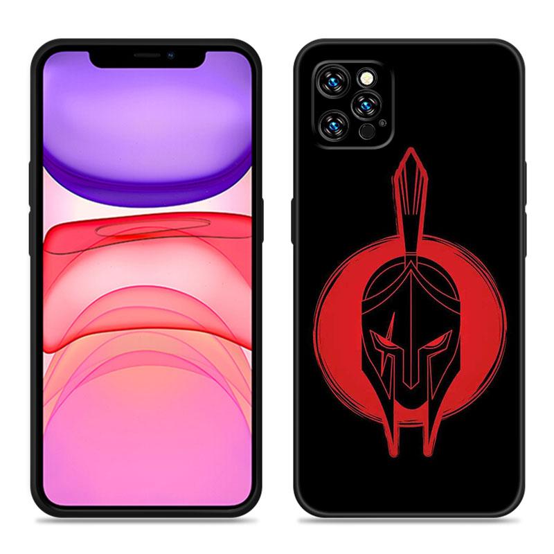 

Чехол для телефона Spartan для Apple iPhone 12 13 Mini 11 14 15 Pro Max 7 8 Plus X XR XS SE 2020 2022 черный силиконовый чехол iPhone SE 2022