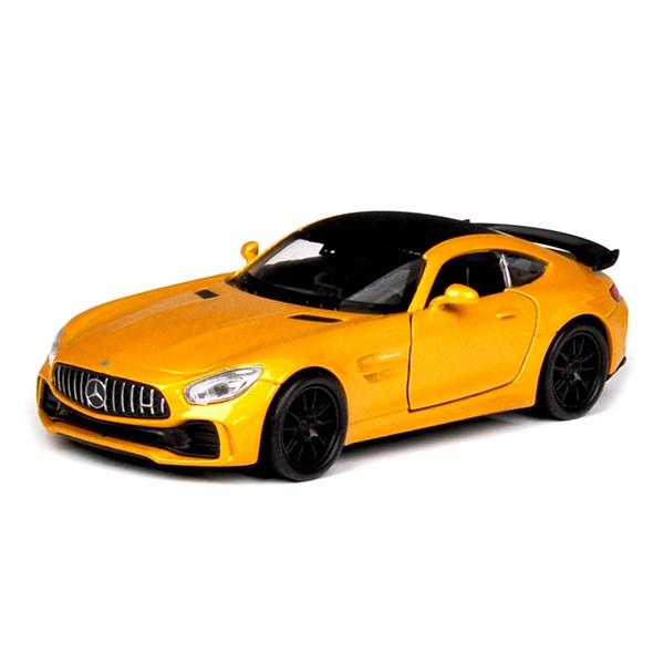

Welly 1/38 Mercedes -Benz AMG GT R 4.75 -inch die cast, yellow korean toy