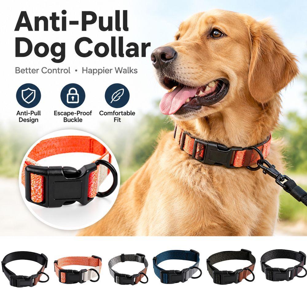 Anti-Pull Pet Collar Adjustable Traction Rope New Dog Collar for Small Medium Large Dogs