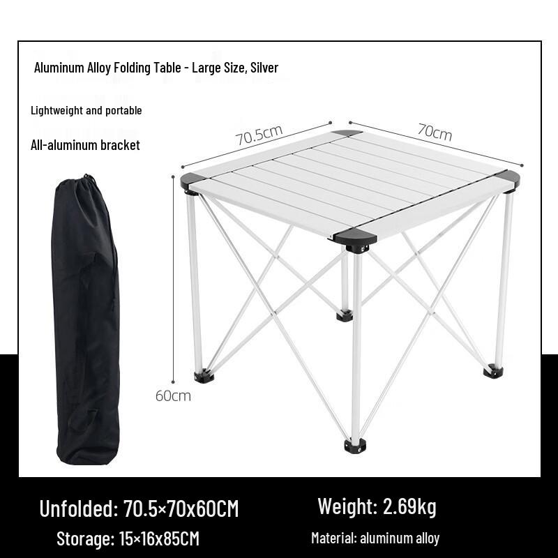 Lightweight Foldable Aluminum Camping Table