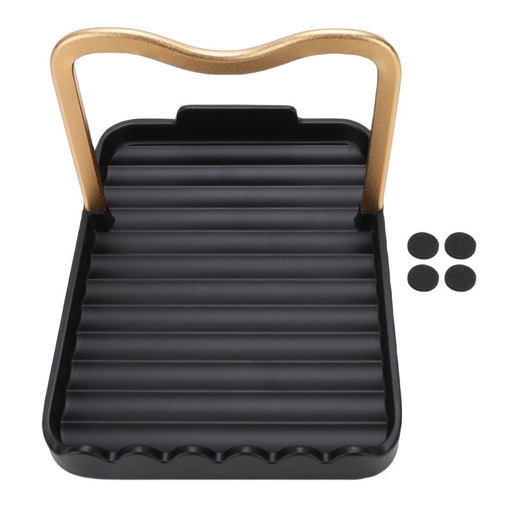 Pot Lid Holder Aluminum Desktop Lid and Spoon Rest Holder Thickened with Non Slip Pads for Kitchen Countertop Cooking