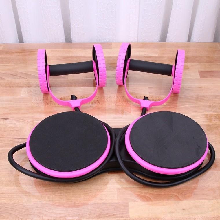 

Foldable Multi-Functional Ab Wheel with Pull Rope for Home Fitness