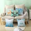 Christmas Snowflake Home European and American Digital Printing Car Pillow Cushion Pillowcase Can Be Customized