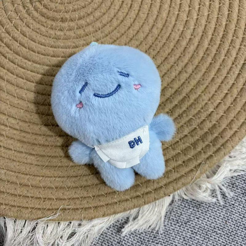 Idol K-Pop Blue Plush Toy Keychain Cute Toy Pendant Soft Fluffy Unique Expression Plush Merchandise Gifts Fan Goods