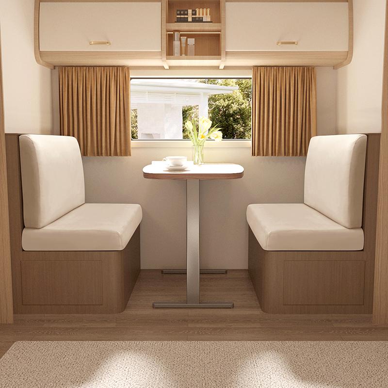 2pcs/set Velvet RV Chair Sofa Covers Luxury Elastic Dinette Sofa Seat Cushion Cover Removable Washable RV Camper Car Bench Cover