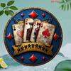 Vintage Poker X Inch D Aluminum Wall Art Flat Retro Sign for Home Game Room Gift for Card Enthusiasts