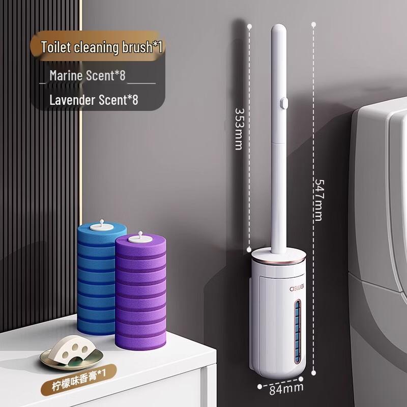 Disposable Wall-Mounted Toilet Brush Set