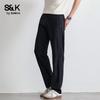 Baleno Men's S&K Tencel Blend Casual Straight Pants
