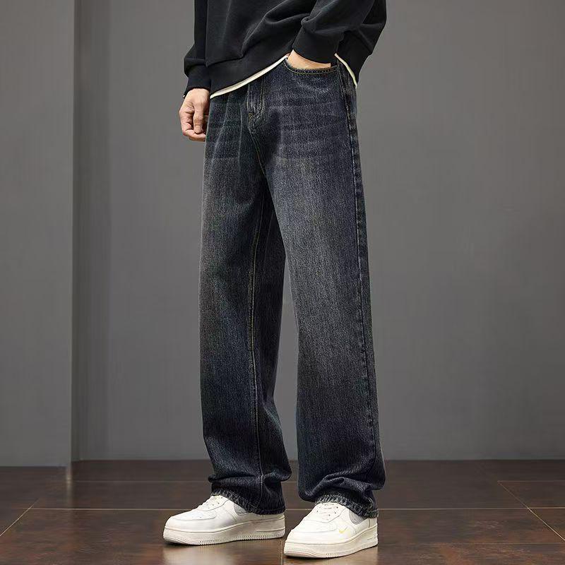 Pánské retro džíny s rovnými nohavicemi - Podzimní ležérní a business styl