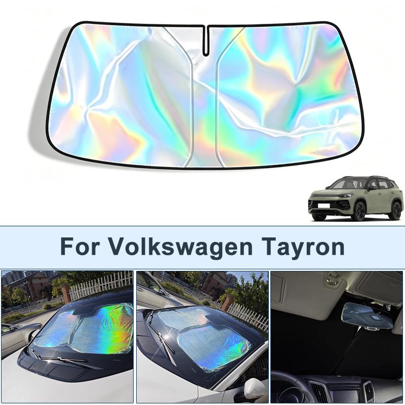 Foldable Front Windshield Sun Shade For Volkswagen Tayron UV Reflective Sun Protection Cover Car Interior Accessories