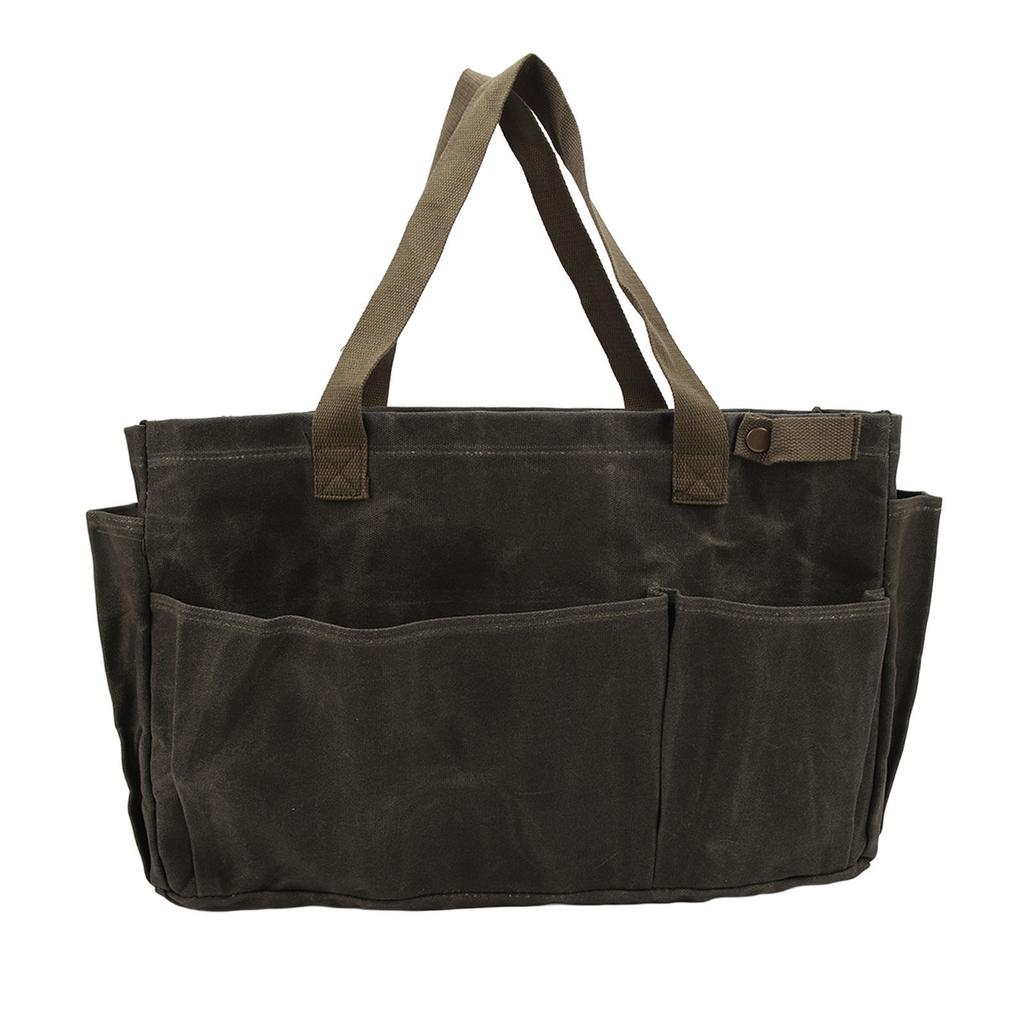 Canvas Grytpåse Vattentät Slitstark Stor Kapacitet Bekvämt Grepp Canvasväska för Camping OD Grön